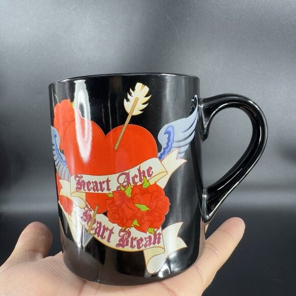 2009 Silver Buffalo Ceramic Coffee Mug Cup Heart Ache Heart Break Mug Cup VTG - Picture 7 of 14